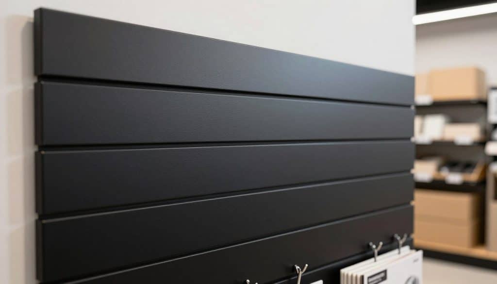 black slatwall panel