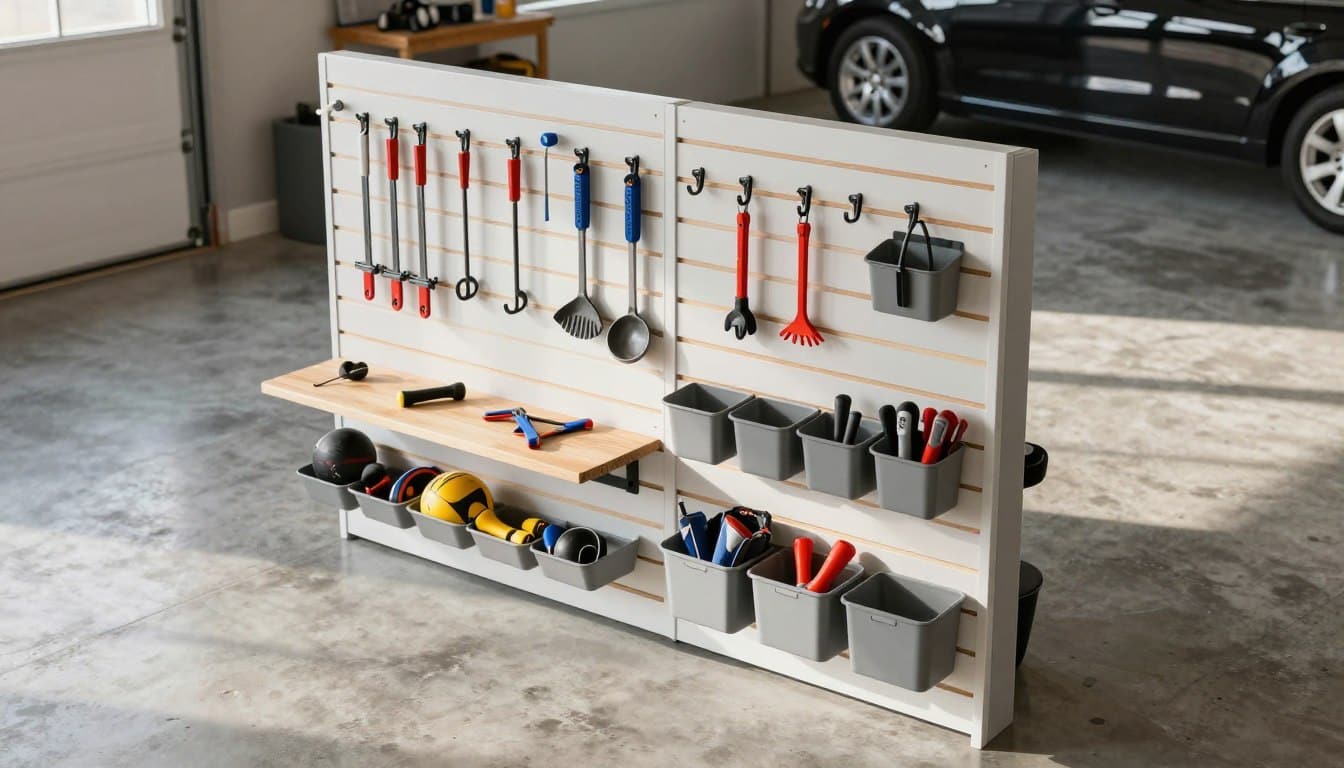 garage slatwall organizer
