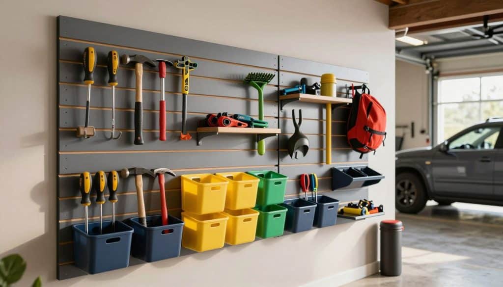 slatwall panel garage wall organizer