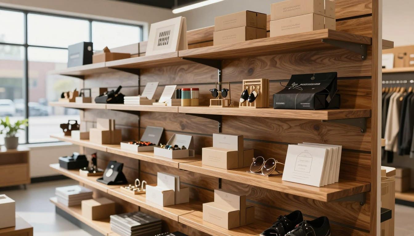 wood slatwall shelves